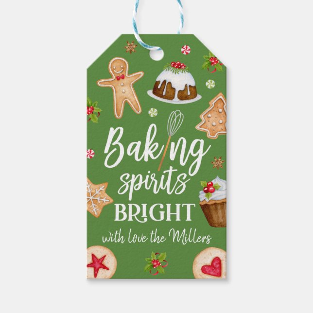 Baking Spirits Bright jul-Helgdag Baking Presentetikett (Framsidan)