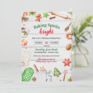 Baking Spirits Bright Jul Julfest Inbjudningar