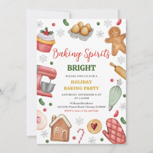 Baking Spirits Bright jul Party Inbjudningar