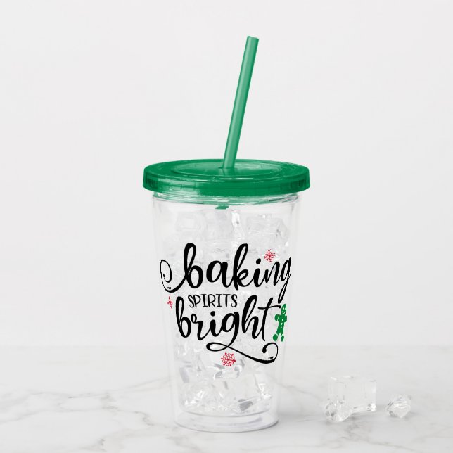 Baking Spirits Bright | Julens Helgdag Roligt Take Away Mugg (Baksida Ice)