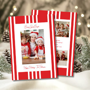 Baking Spirits Bright julfamiljs foto Julkort