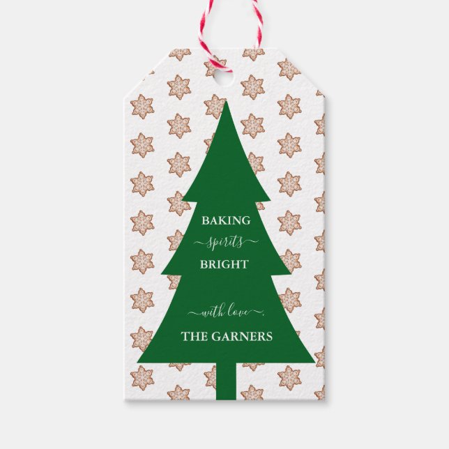 Baking Spirits Bright | Julgran Presentetikett (Framsidan)