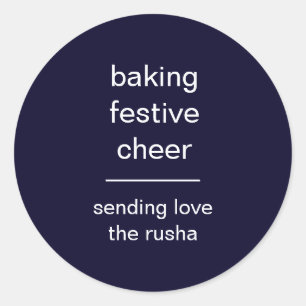 Baking Spirits Bright Minimal julsticker Runt Klistermärke