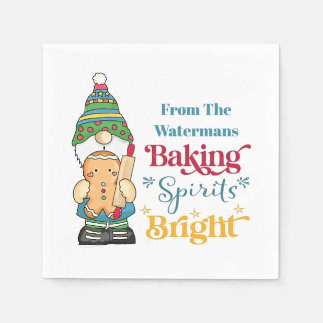 Baking Spirits Bright Monogram-jul Pappersservett (Framsidan)