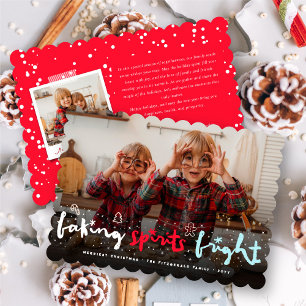 Baking Spirits Bright-mousserande julfoto Julkort