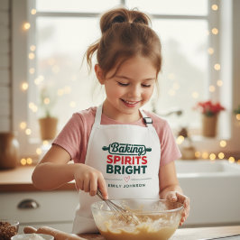 Baking Spirits Bright Namn jul Apron