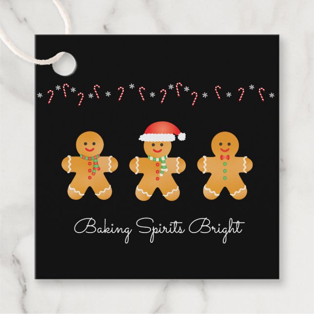 Baking Spirits Bright-Pepparkaksgubbar Gåvor Etiketter (Framsida)