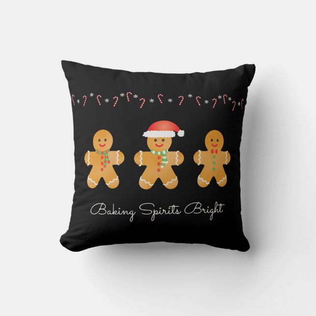 Baking Spirits Bright-Pepparkaksgubbar Kudde (Framsida)