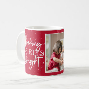 Baking Spirits Bright Red Helgdag Photo Kaffemugg