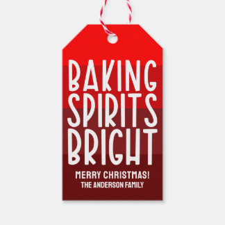 Baking Spirits Bright | Red Stripe-jul Presentetikett