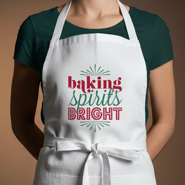 Baking Spirits Bright | Röd och Grönt Helgdag Förkläde (Skapare uppladdad)