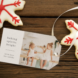 Baking Spirits Bright | Roligt Kids Photo Neutralt Presentetikett