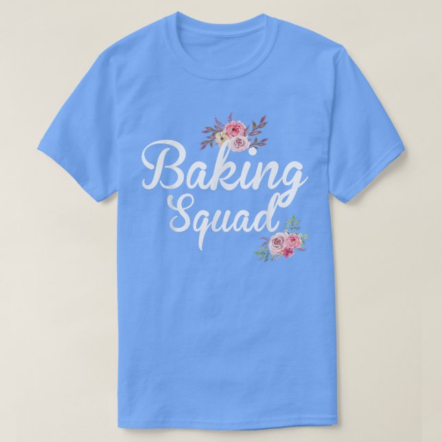 Baking Square Flower Cooking Älskare Cute Baker Te T Shirt (Design framsida)