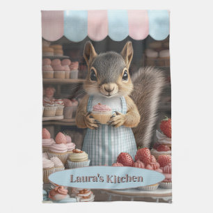 Baking Squirrel med Cupcoa Kökshandduk