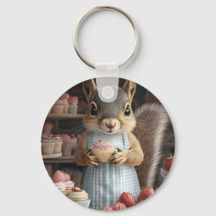 Baking Squirrel med Cupcoa Nyckelring