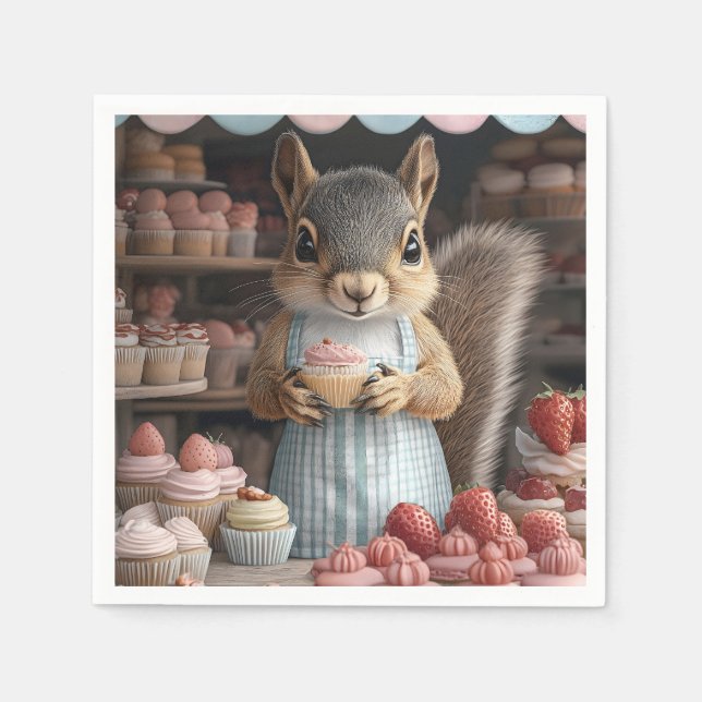 Baking Squirrel med Cupcoa Pappersservett (Framsidan)