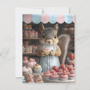 Baking Squirrel med Cupcoa Vykort