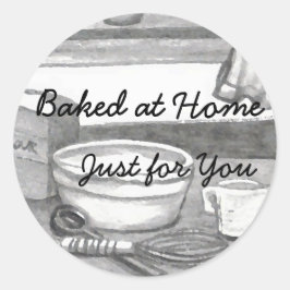 Baking Stickers Homemade Gifts Helgdag Cookies Runt Klistermärke
