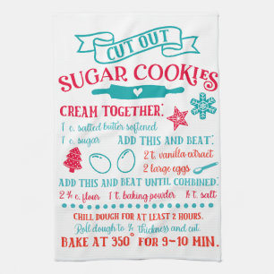 Baking Sugar Cookie Recipe Kitchen Towel Kökshandduk