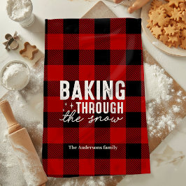 Baking Through the Snow Buffalo Plaid Christmas Kökshandduk