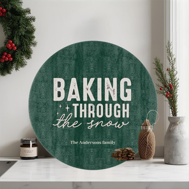 “Baking Through the Snow Personalized Forest Green (Skapare uppladdad)
