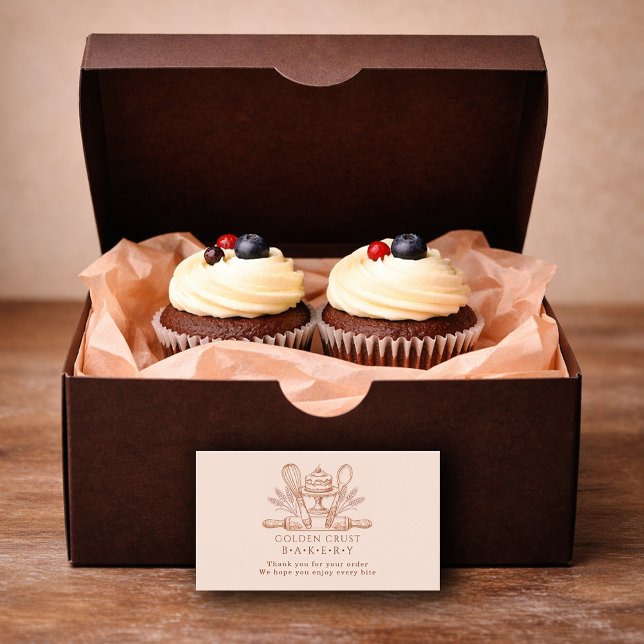 Baking Utensils Baker Bakery Thank You Insert Visitkort (Skapare uppladdad)