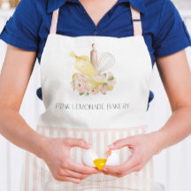 Baking Utensils Blommigt Logotyp Pastry Chef Apron