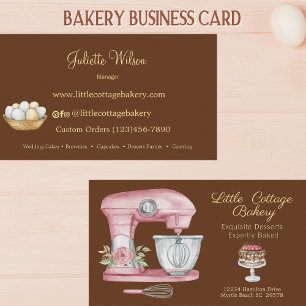 Baking Utensils Pastry Chef Bakery Visitkort
