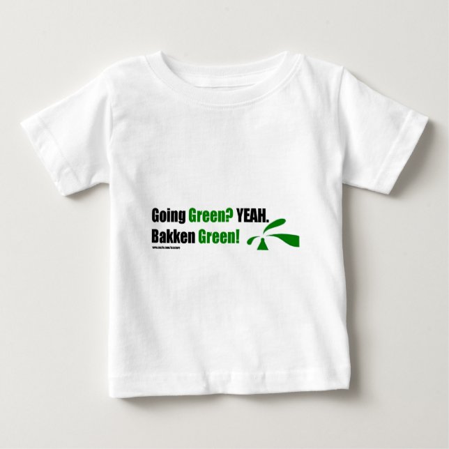Bakken grön begynna T-tröja Tee Shirt (Framsida)