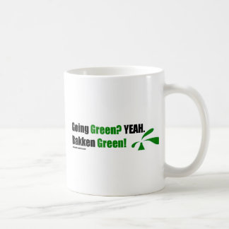 Bakken grön kaffe koppar