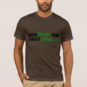 Bakken grön mjuk T-tröja T Shirt