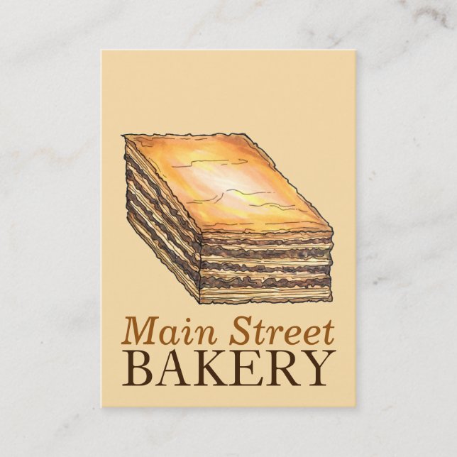 Baklava Dessert Pastry Grekiska Food Bakery Middag Visitkort (Framsida)