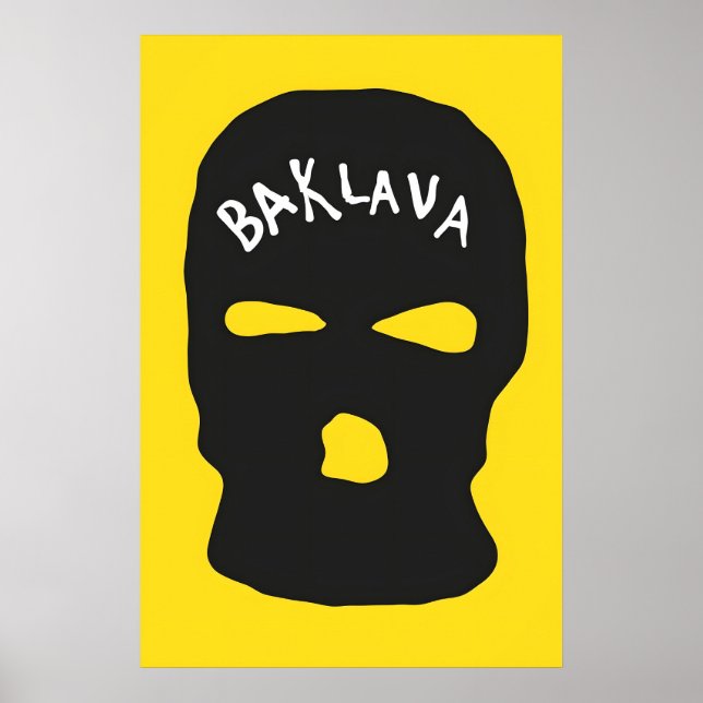 Baklava Japansk Abstrakt Bauhaus Formel Modern Poster (Framsidan)