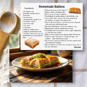 Baklava receptkort vykort