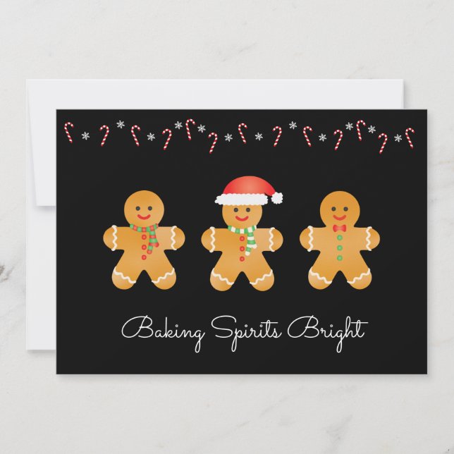 Bakning Andas Ljust Pepparkaksgubbar Julkort (Framsida)