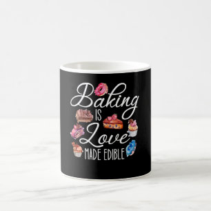 bakning är ätlig i kärlek kaffemugg