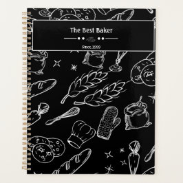 bakning av verktyg och matsäd, svartvita köksbakve