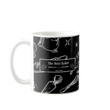 bakning av verktyg och matsäd, svartvita köksbakve