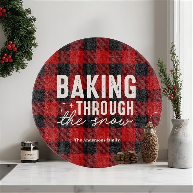 Bakning genom snöbuffel Plaid jul (Skapare uppladdad)