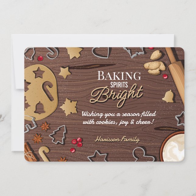 Bakning ger glädje - Festbakning med kakor Julkort (Framsida)