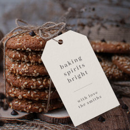 Bakning ger julen glans | Jul Neutral Naturlig Presentetikett