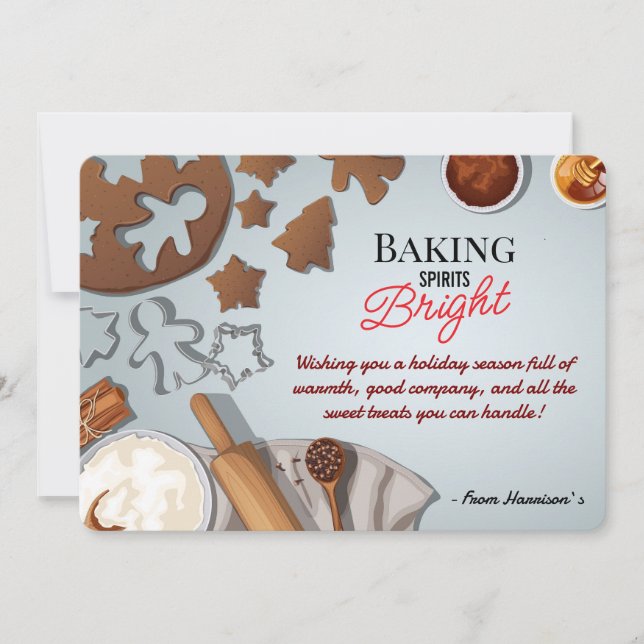 Bakning Glädjerik Julpepparkakor Julkort (Framsida)