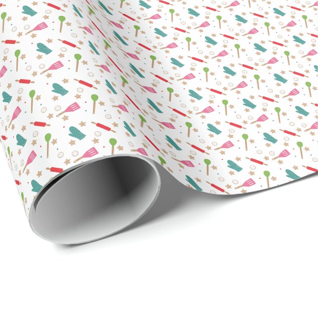 Bakning Glädjeross Julklappspapper Presentpapper (Rullad Hörn)