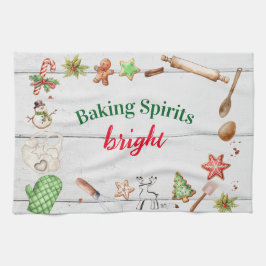 Bakning Lysande Julstämning Kökshandduk