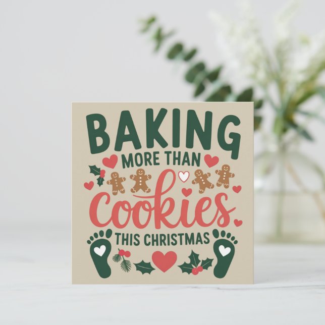 Bakning mer än kakor denna jul Graviditet  Julkort (Stående Fram)