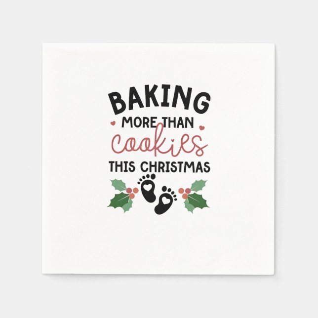 Bakning Mer Än Kakor Denna Jul Graviditet Pappersservett (Framsidan)