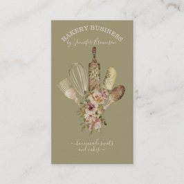 Bakningsredskap Catering Kock Chef sage retro Visitkort