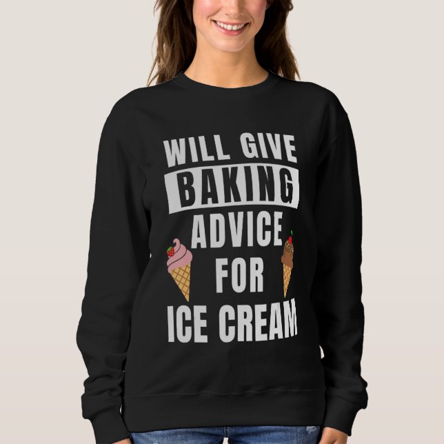 Bakningstips för rolig glassbageri konditor t shirt (Framsida)