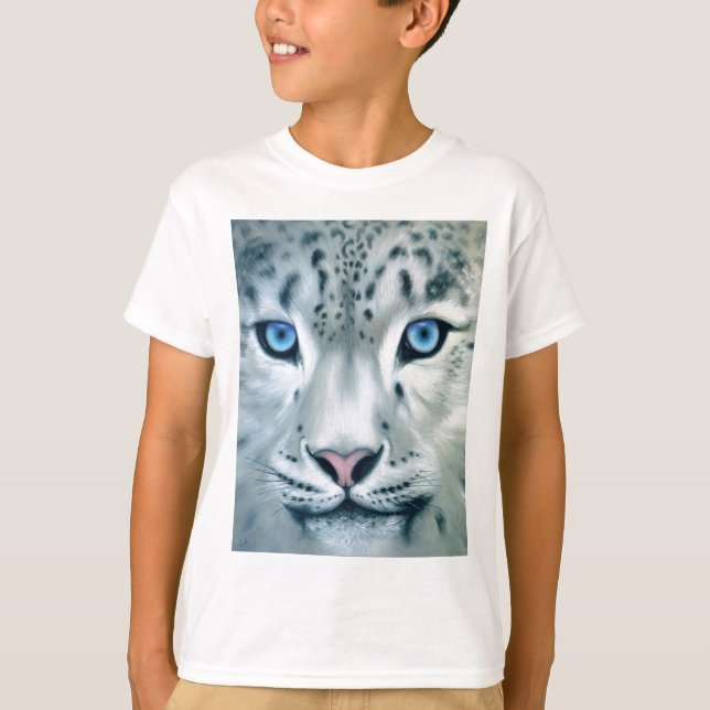 Bakom Blue Ögon - Snö Leopard Tee Shirt (Framsida)
