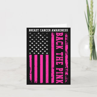 Bakom det rosa amerikanska flaggan bröstcancer kort
